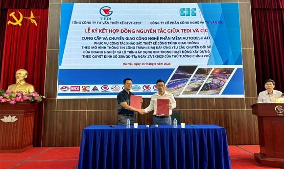 Công ty CIC và Tổng công ty TVTK GTVT-CTCP tổ chức Lễ ký kết Hợp đồng nguyên tắc Cung cấp và chuyển giao công nghệ phần mềm Autodesk AEC