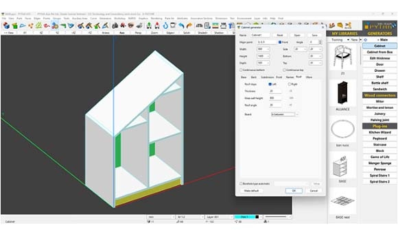 Thiết kế tủ bếp nhanh chóng bằng tính năng Cabinet Generator trong phần mềm PYTHA 3D CAD