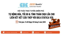 [Webinar tháng 5]IDEA StatiCa v25: Tự động hóa, tối ưu & tính toán chịu lửa cho liên kết kết cấu thép