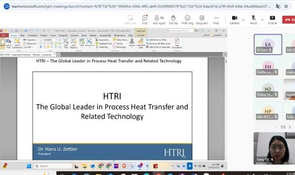 CIC phối hợp cùng HTRI tổ chức hội thảo giới thiệu phần mềm tối ưu hóa truyền nhiệt cho PECC4