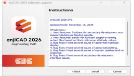 Phát hành phiên bản enjiCAD 2026 SP2: Cải tiến tính...