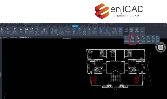enjiCAD 2026 DWG Comparison – Tính Năng So Sánh Bản Vẽ Thông Minh