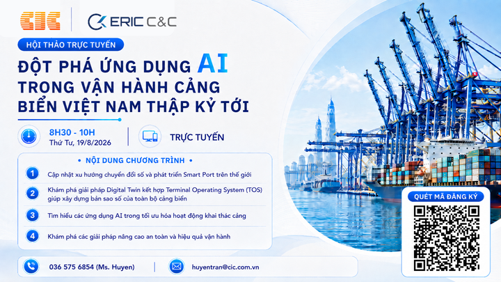 Hội thảo: Đột Phá Ứng Dụng AI Trong Vận Hành Cảng Biển Việt Nam Thập Kỷ Tới