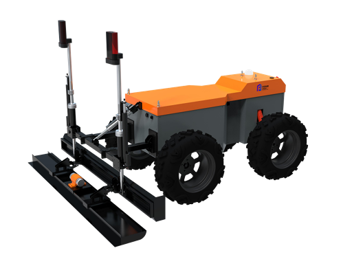 Robot gạt phẳng bê tông bằng laser 4 bánh